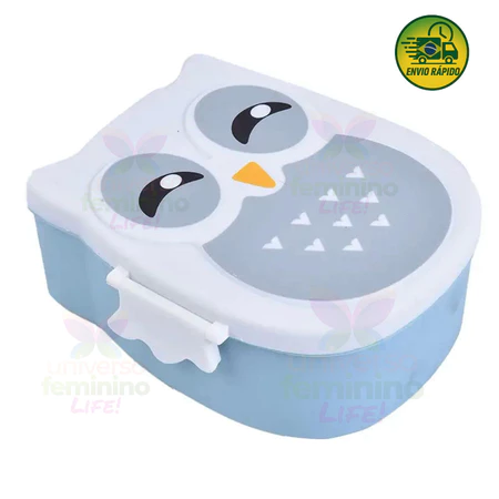 Imagem 1 do produto Marmita Infantil Coruja com Divisórias