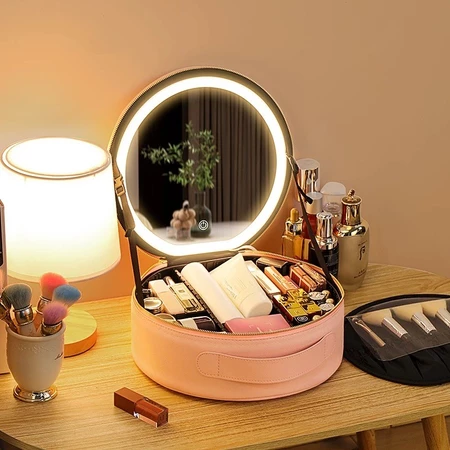 Imagem 4 do produto Maleta de Maquiagem Profissional LED e Espelho