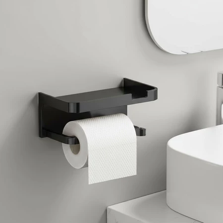 Suporte 2 em 1 Porta Papel Higiênico e Celular