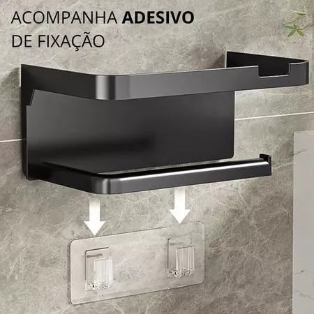 Imagem 4 do produto Suporte 2 em 1 Porta Papel Higiênico e Celular