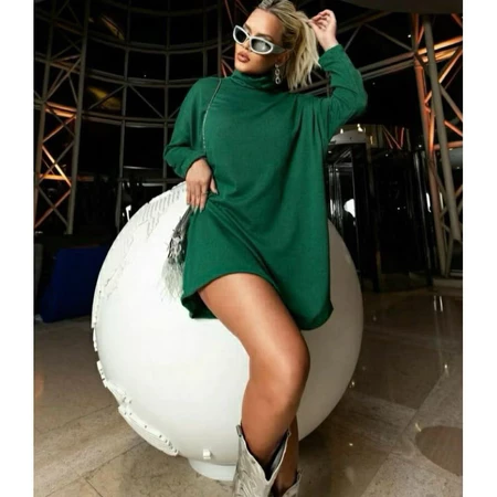 Imagem 1 do produto Vestido Curto de Inverno Gola Alta e Manga Longa