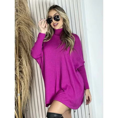 Imagem 3 do produto Vestido Curto de Inverno Gola Alta e Manga Longa