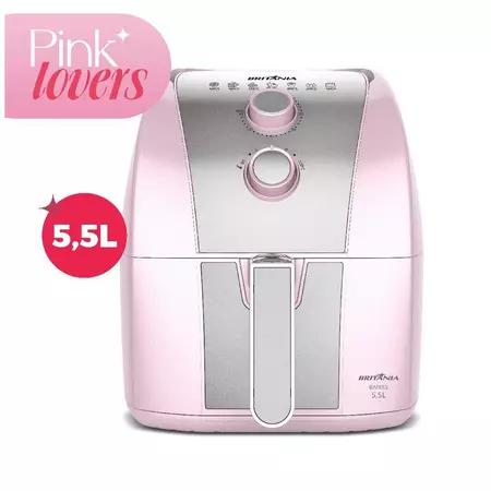 Imagem 4 do produto Air Fryer Rosa Britânia 5,5L Cesto Pinkstone 1500W