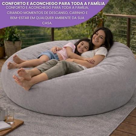 Imagem 2 do produto Puff Redondo Gigante Confort Linens Casal