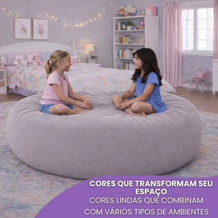 Imagem 4 do produto Puff Redondo Gigante Confort Linens Casal