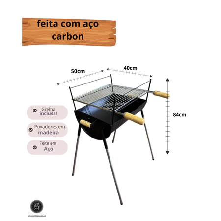 Imagem 2 do produto Churrasqueira Portátil com Grelha Desmontável
