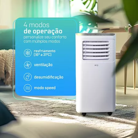 Imagem 4 do produto Ar Condicionado Portátil HQ 8.500 BTUs Frio Monofásico