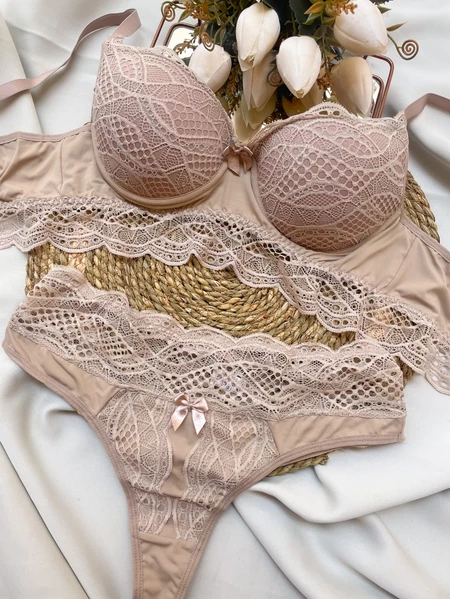 Imagem 3 do produto Conjunto Lingerie Sexy Bojo de Renda