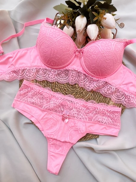 Imagem 4 do produto Conjunto Lingerie Sexy Bojo de Renda