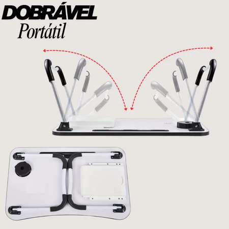 Imagem 1 do produto Mesa Dobrável para Notebook com Gaveta e Porta Copo