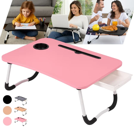 Imagem 3 do produto Mesa Dobrável para Notebook com Gaveta e Porta Copo