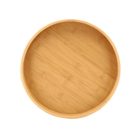 Imagem 1 do produto Bandeja Redonda de Bambu com Alça 30cm
