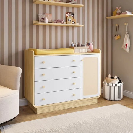 Cômoda Infantil Wave Casatema 4 Gavetas e 1 Porta