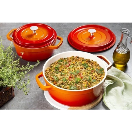 Imagem 2 do produto Caçarola Hércules Stúdio 25cm Cerâmica Indução Laranja