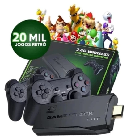 Video Game Stick 4K 64GB com 20.000 Jogos