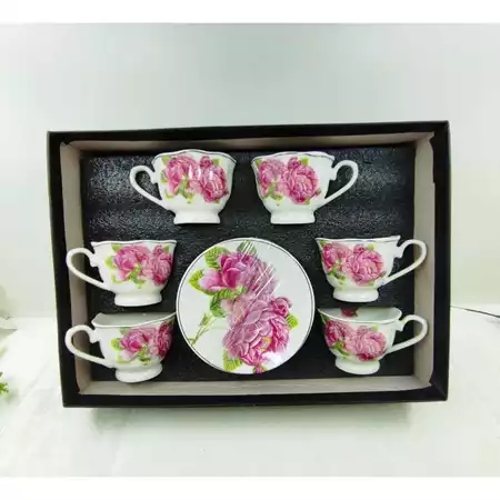 Imagem 2 do produto Conjunto de Xícaras Florais 6 Peças Elegantes