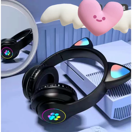 Imagem 3 do produto Headphone Gatinho LED Bluetooth com Microfone