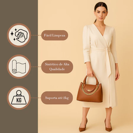 Imagem 2 do produto Bolsa Média Feminina Willibags Corrente e Alça
