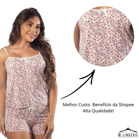 Imagem 1 do produto Kit 5 Baby Doll Feminino Estampas Sortidas