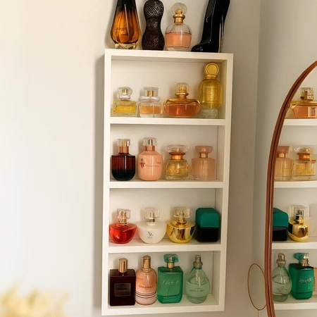 Imagem 2 do produto Expositor Porta Perfume e Esmalte MDF Branco 65cm