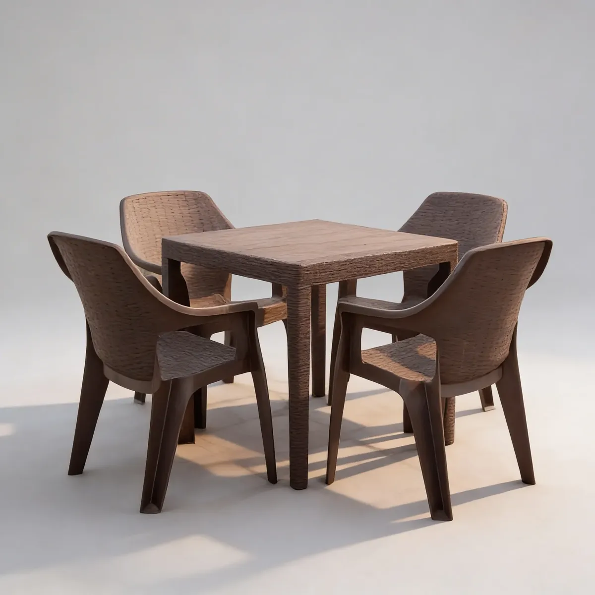 Imagem 3 do produto Conjunto Mesa Jardim 4 Cadeiras Quadrada