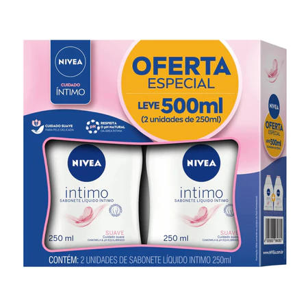 Kit NIVEA Sabonete Íntimo Suave – 2 Unidades 250ml