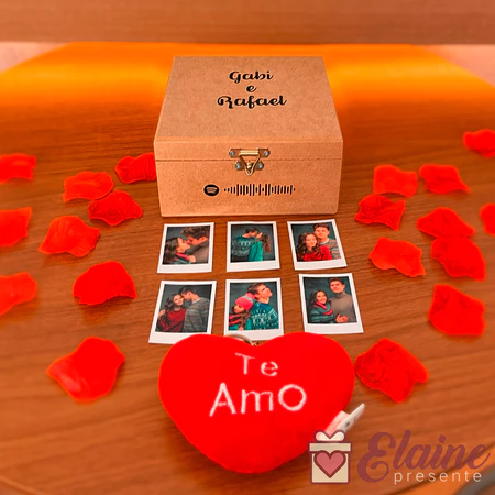 Imagem 1 do produto Cesta de Presente Personalizada com Fotos Namorado(a)