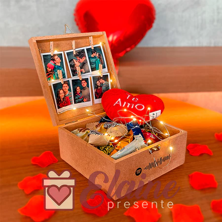 Imagem 3 do produto Cesta de Presente Personalizada com Fotos Namorado(a)