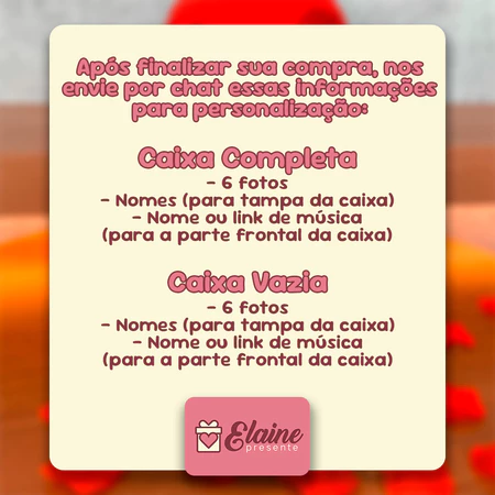 Imagem 4 do produto Cesta de Presente Personalizada com Fotos Namorado(a)