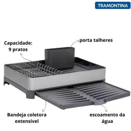 Imagem 2 do produto Escorredor de Louça Tramontina com Bandeja Coletora