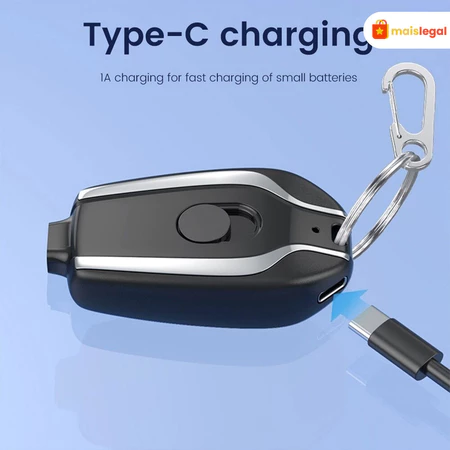 Imagem 2 do produto Carregador Portátil de Emergência Chaveiro 1500mAh