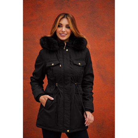 Jaqueta Parka Feminina Forrada Peluciada Sarja Premium