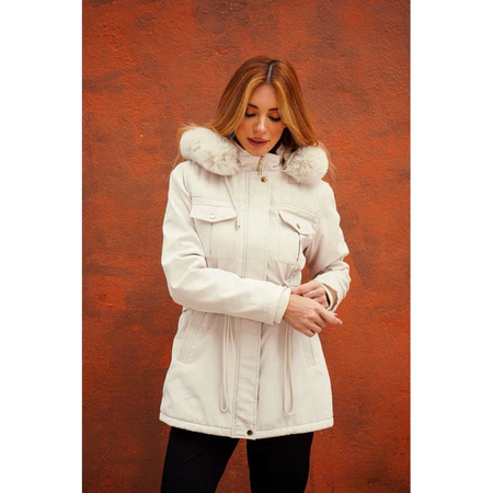Imagem 3 do produto Jaqueta Parka Feminina Forrada Peluciada Sarja Premium