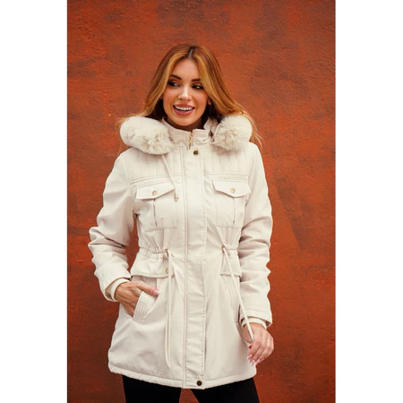 Imagem 4 do produto Jaqueta Parka Feminina Forrada Peluciada Sarja Premium