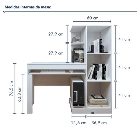 Imagem 2 do produto Mesa para Computador Escrivaninha Office 1 Gaveta