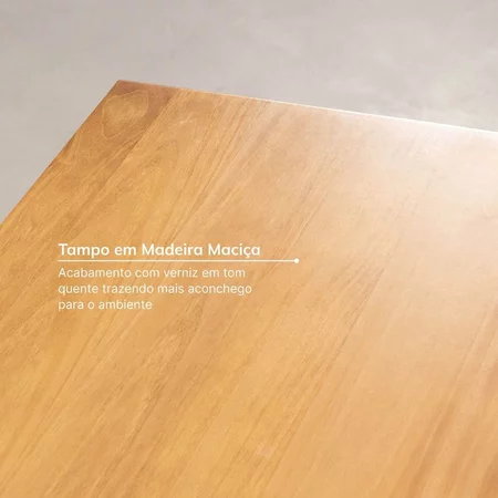 Imagem 5 do produto Escrivaninha Mesa Escritório Pinus Ananda 3 Gavetas