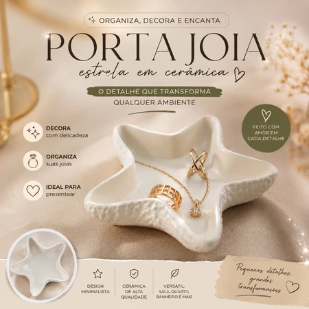 Imagem 4 do produto Estrela do Mar Porta-Joias Decorativo Concreto Artesanal