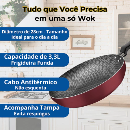 Imagem 3 do produto Frigideira Tramontina Loreto 28 cm com Tampa