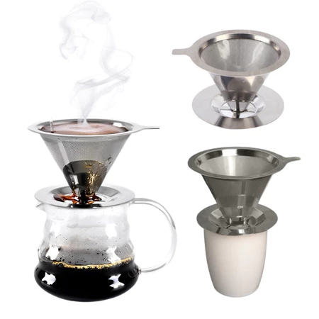 Imagem 1 do produto Filtro de Café Inox 304 Reutilizável Pour Over