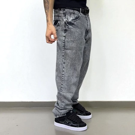 Imagem 2 do produto Calça Baggy Balão Jeans Estonado Retrô