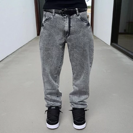 Imagem 4 do produto Calça Baggy Balão Jeans Estonado Retrô