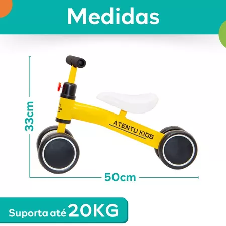 Imagem 2 do produto Bicicleta Infantil de Equilíbrio Sem Pedal 4 Rodas