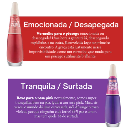 Imagem 2 do produto Kit Esmaltes Impala (im)Previsível Duo Color