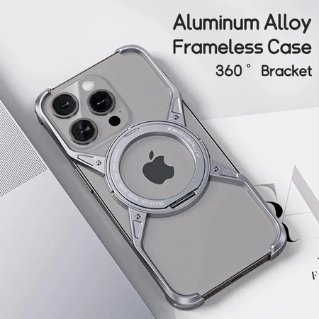 Capa Magnética de Alumínio para iPhone Sem Moldura