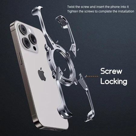 Imagem 2 do produto Capa Magnética de Alumínio para iPhone Sem Moldura