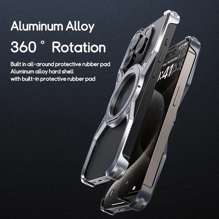 Imagem 3 do produto Capa Magnética de Alumínio para iPhone Sem Moldura