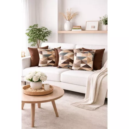 Imagem 4 do produto Kit 6 Almofadas Luxo com Enchimento Decoração Pronta
