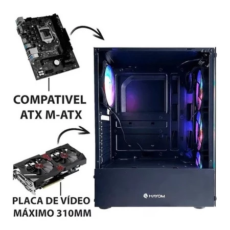 Imagem 4 do produto Gabinete Gamer GB1749 com 4 Fans RGB