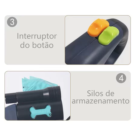 Imagem 3 do produto Roleta Retrátil Dupla 3m Passeio Pet
