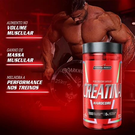 Imagem 1 do produto Creatina Integralmédica Hardcore 120 Cápsulas
